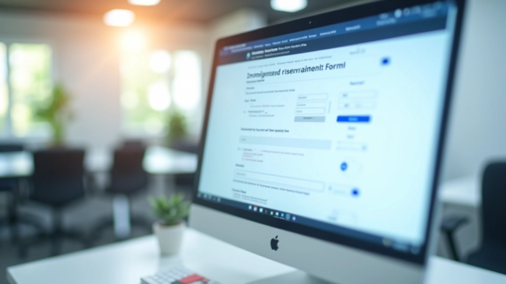 Tela de computador mostrando formulário de agendamento em site oficial